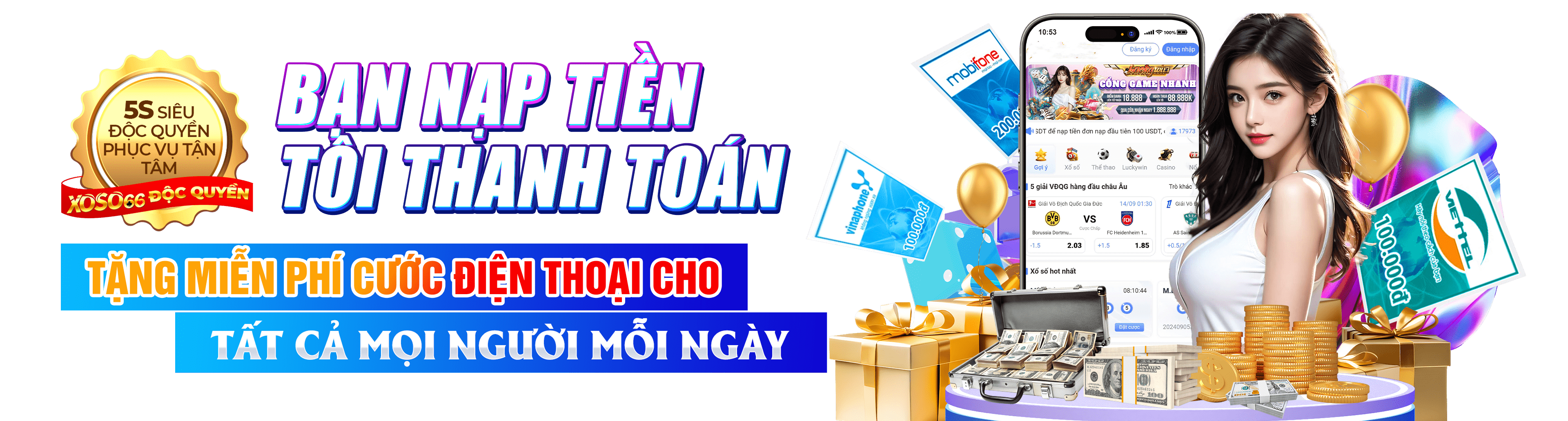 Hình ảnh quảng cáo của 5mb hiển thị nền tảng và các lợi ích